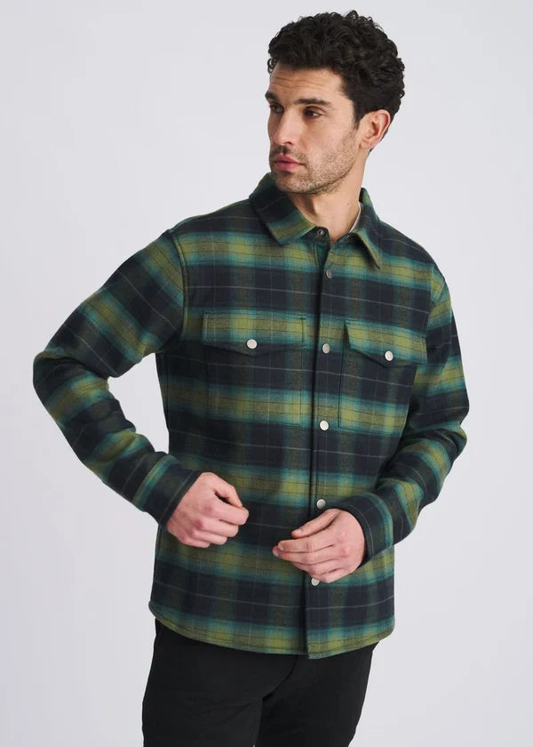 Plaid Fleece Lined Shirt Jacket