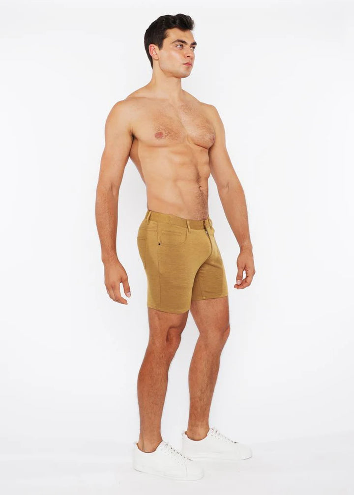 Gold Coast 5" Inseam Solid Stretch Knit Jeans Shorts St-1932
