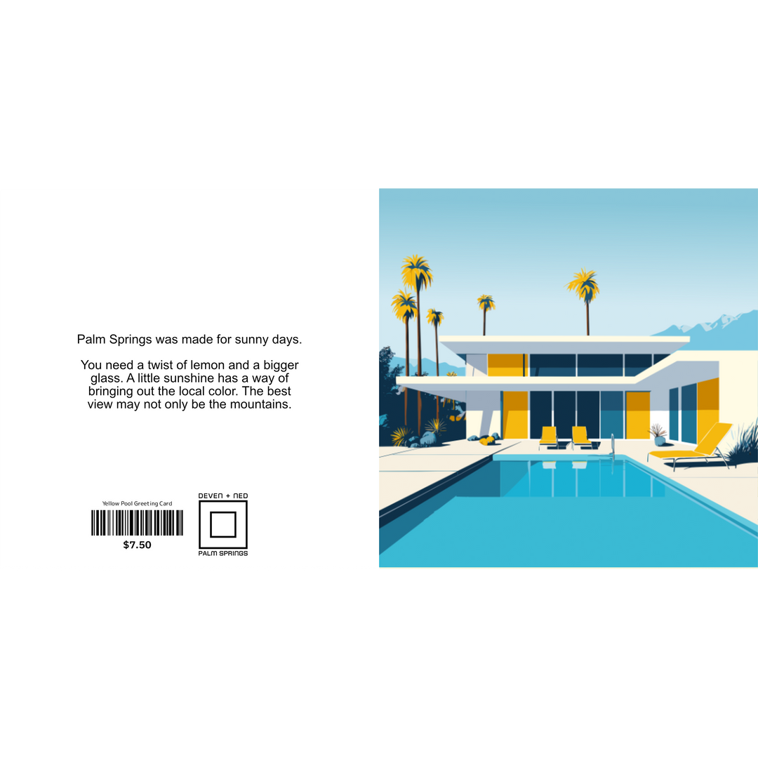 Yellow Pool Greeting Card