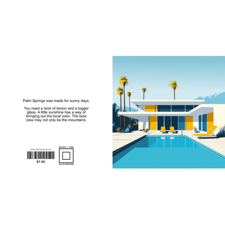 Yellow Pool Greeting Card