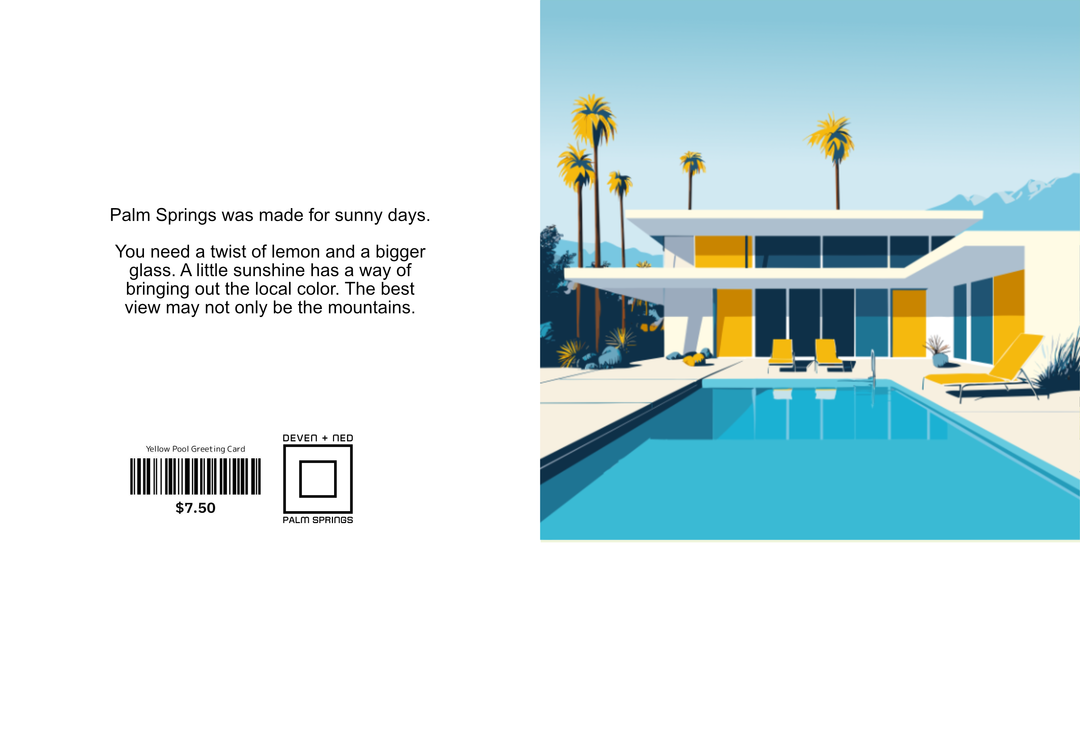 Yellow Pool Greeting Card