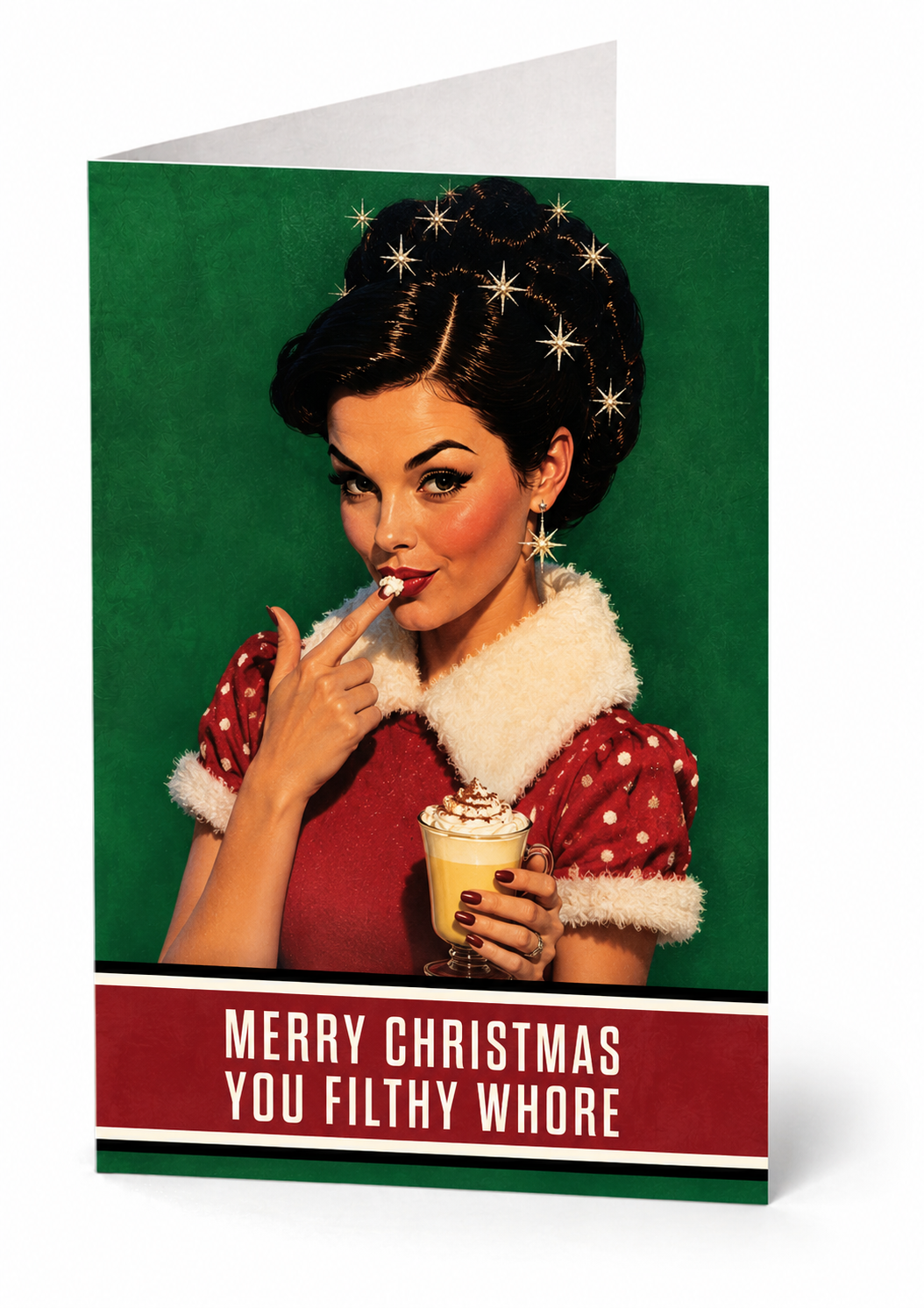 Merry Christmas You Filthy Whore Holiday Greeting Card
