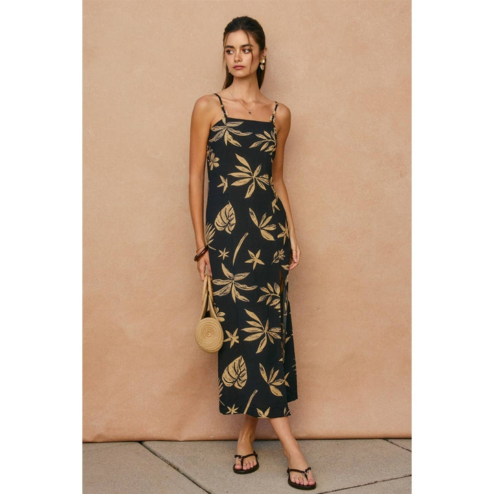 Coconut Kiss Front Slit Midi Dress