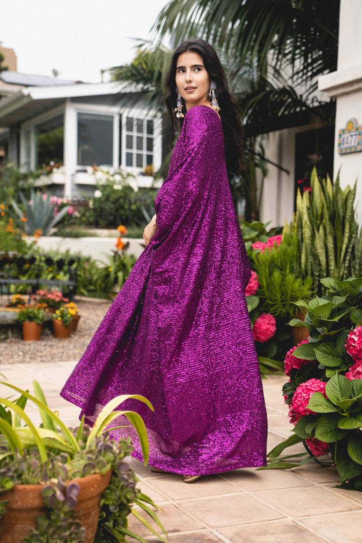 Fuchsia Sequin Caftan