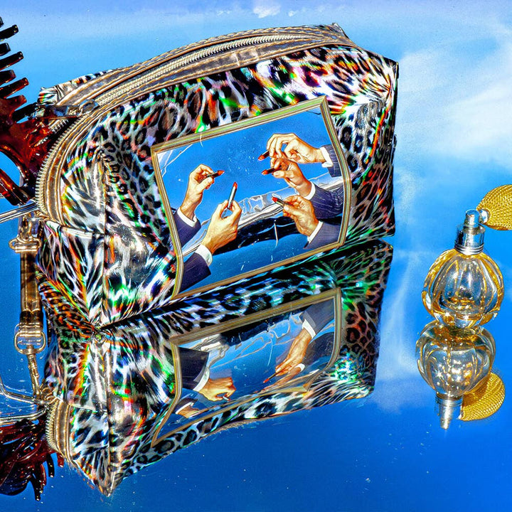 Metallic Lipstick Mirror by Toiletpaper - Die-Cut Sticker