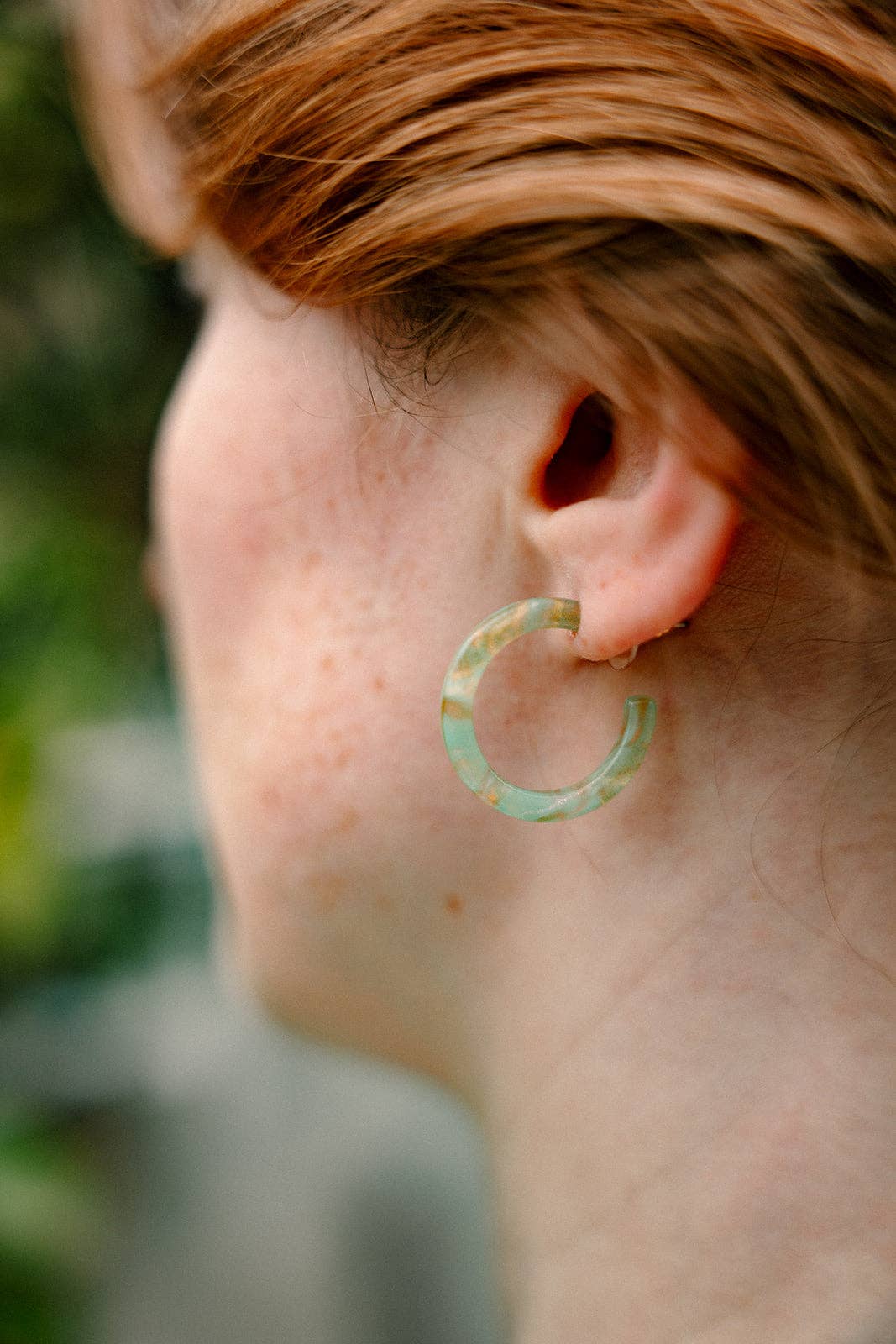 Cam Mini Hoop Earrings - Champagne Mint Earrings