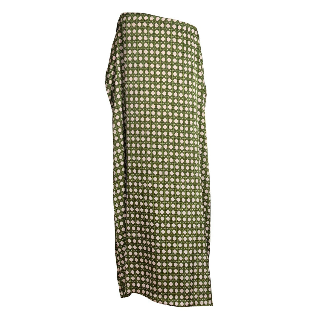 Roma Column Caftan In Vert Cannage