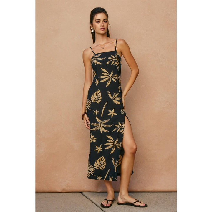 Coconut Kiss Front Slit Midi Dress