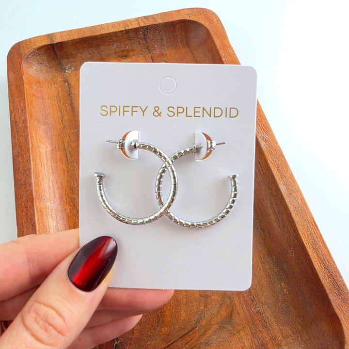 Luxe Harlow Hoop Earrings - Silver