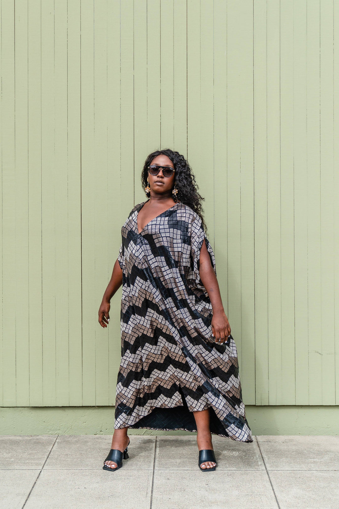 Graphite Sequin Caftan