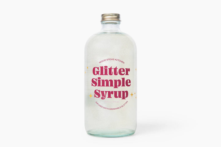 Glitter Simple Syrup, 16 fl oz with Edible Glitter