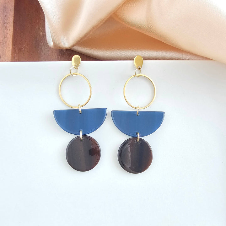 Wren Earrings - Navy & Mahogany // Jewelry, Fall