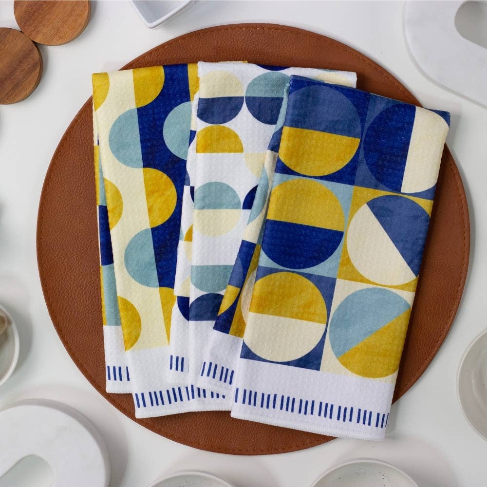 Cool Geo Colorblock Dish Towel - 16''x24''