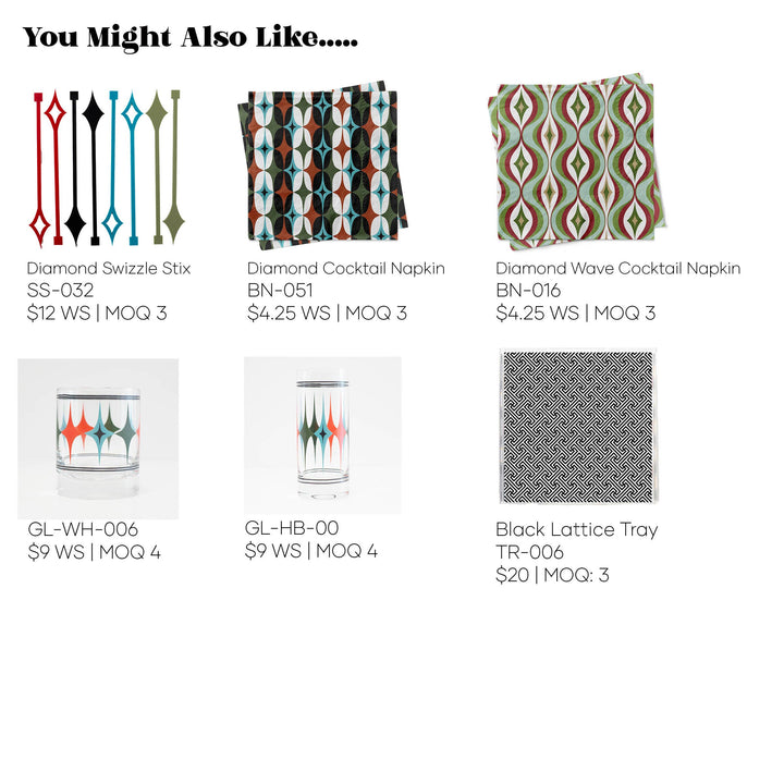 Starlight Diamond Retro Acrylic Cocktail or Appetizer Picks