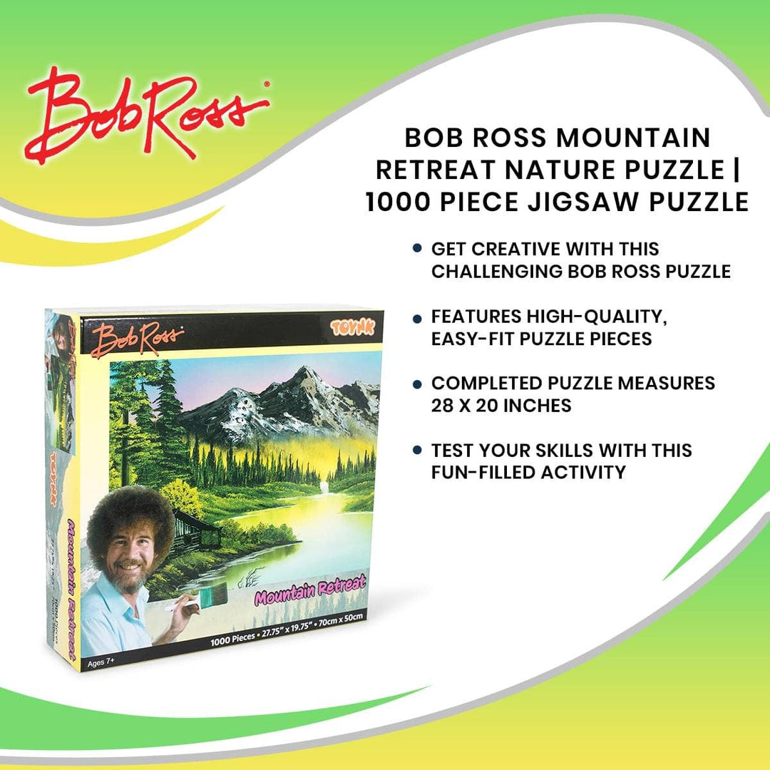 Bob Ross Mountain Retreat 1000 Piece Jigsaw Puzzle