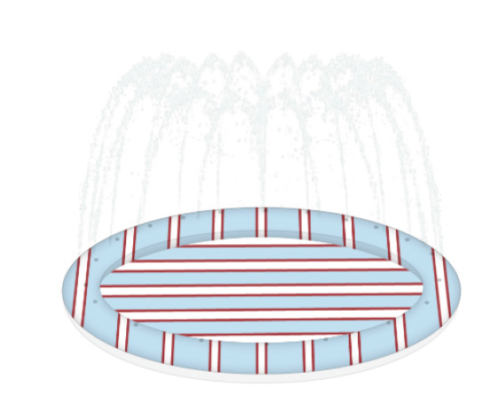 Kids Splash Pad  Blue And Red Striped