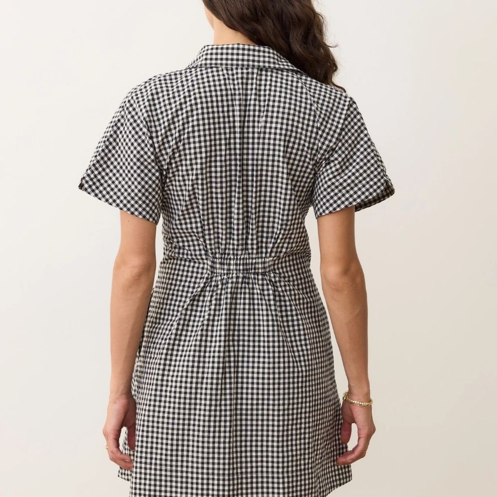 Arden Mini Shirt Dress Black/White Gingham