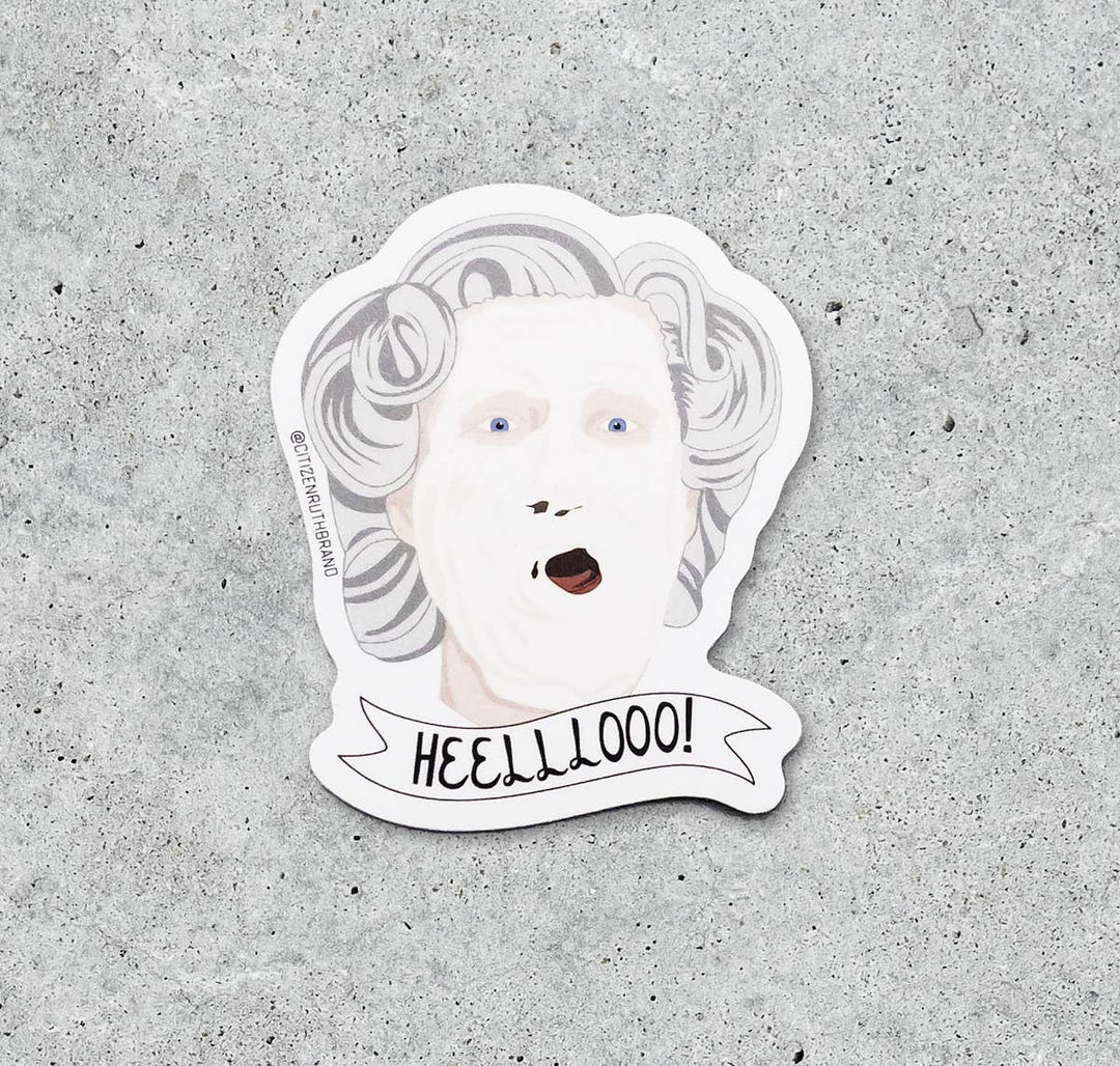 Mrs. Doubtfire Hello vinyl sticker