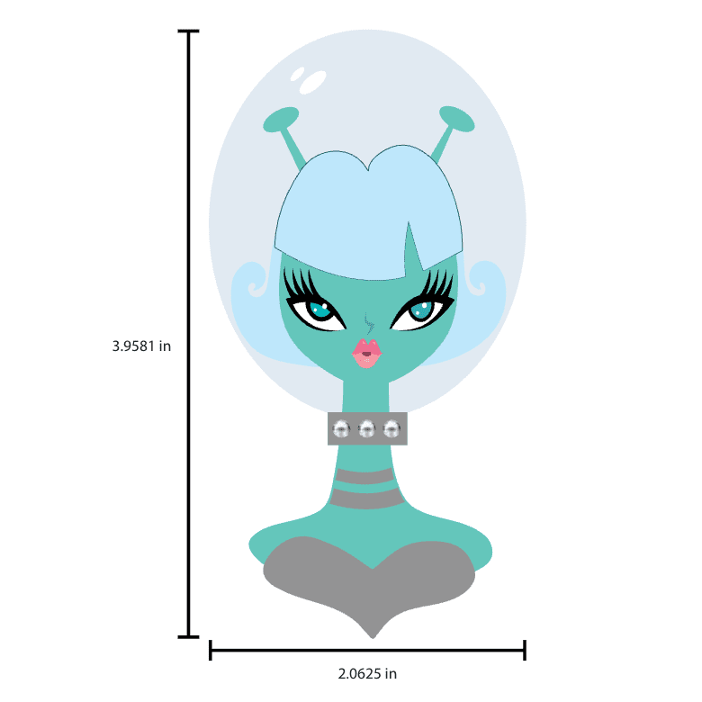 Beam Me Up Babe Spooky Doll Brooch