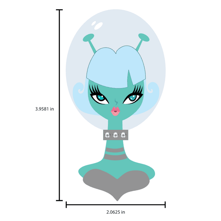 Beam Me Up Babe Spooky Doll Brooch