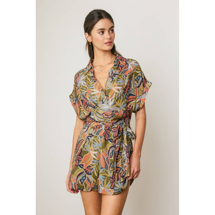 Island Solstice Surplice Waist Tie Romper
