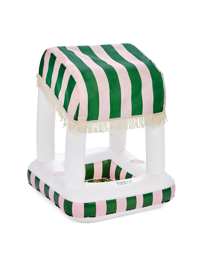 Floating Cabana Bar Small Green Stripes