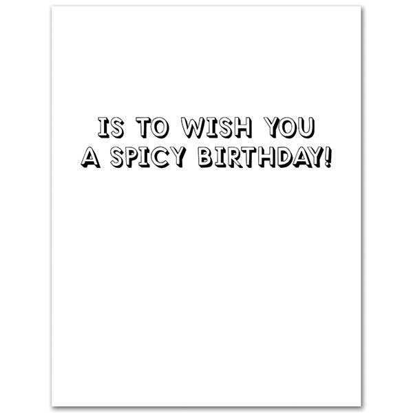 Spice Singers What I Really Really Want Birthday Card