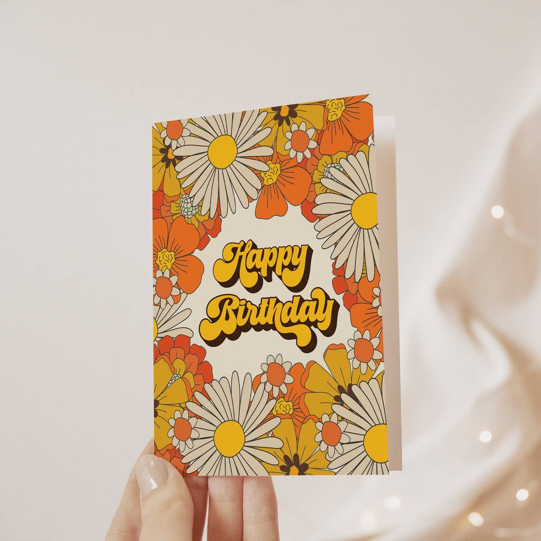 Retro Happy Birthday Card