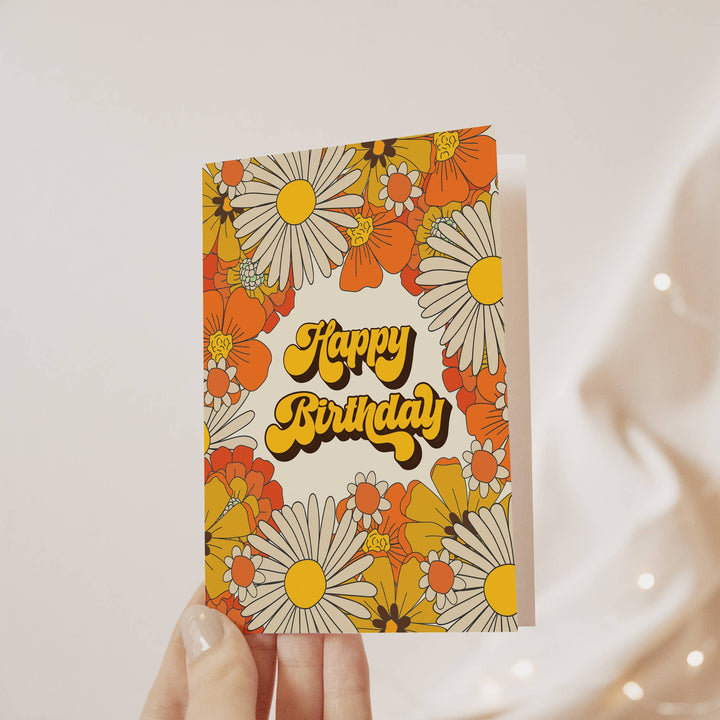 Retro Happy Birthday Card