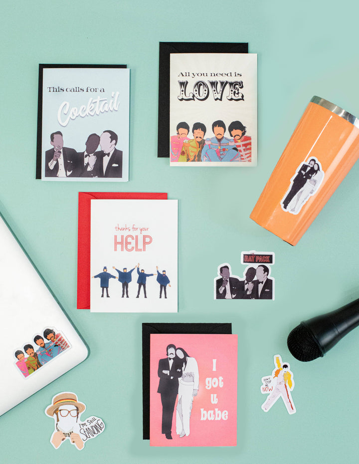 I Got You Babe Sonny & Cher Inspired Pop Icon Love Card
