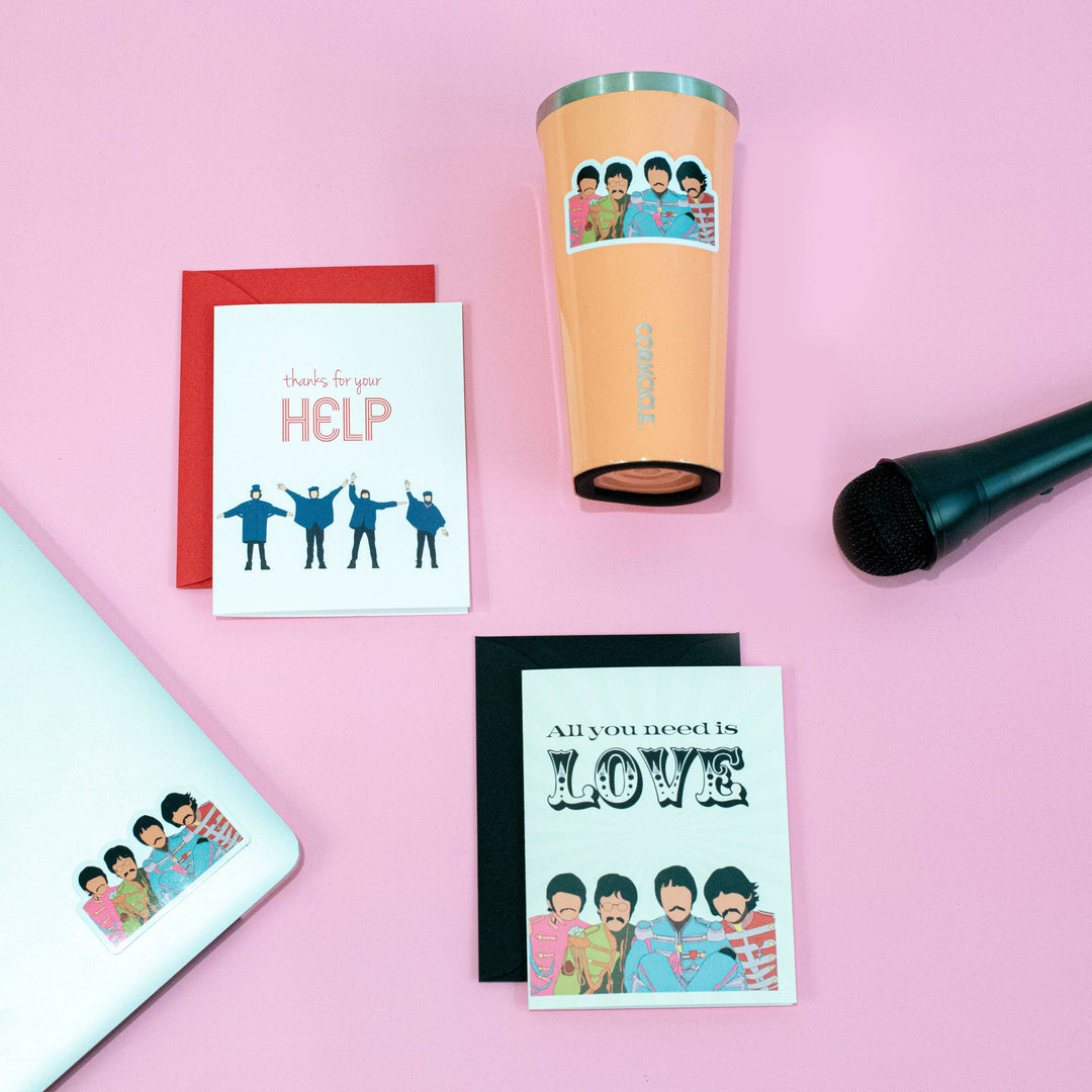 Fab 4 Love Pop Icon Greeting Card