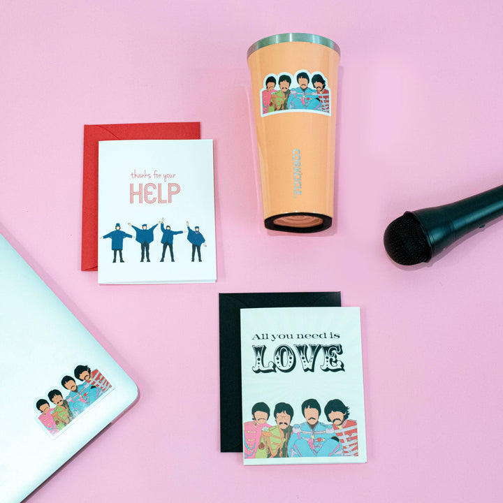 Fab 4 Love Pop Icon Greeting Card