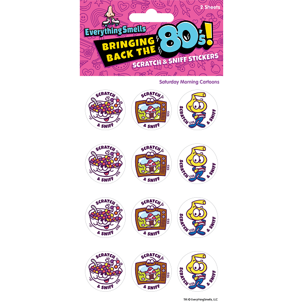 Saturday Morning Cartoons EverythingSmells Scratch & Sniff Stickers