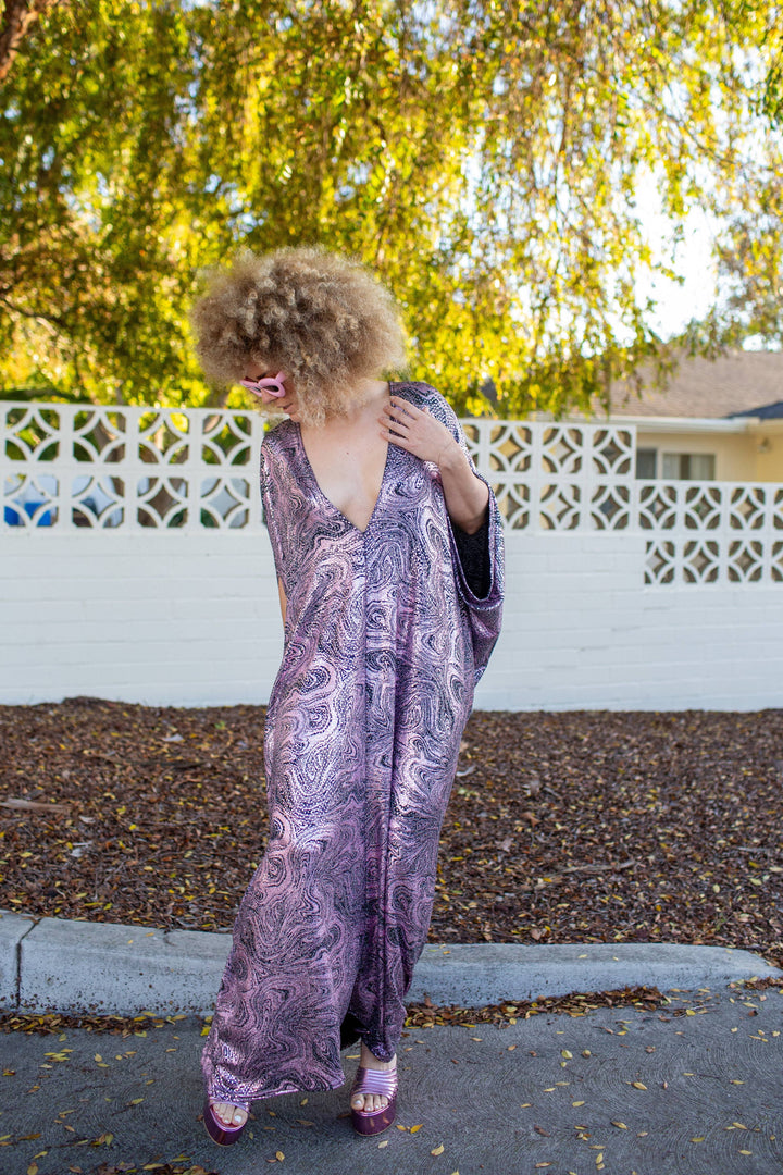 Violet Current Sequin Caftan