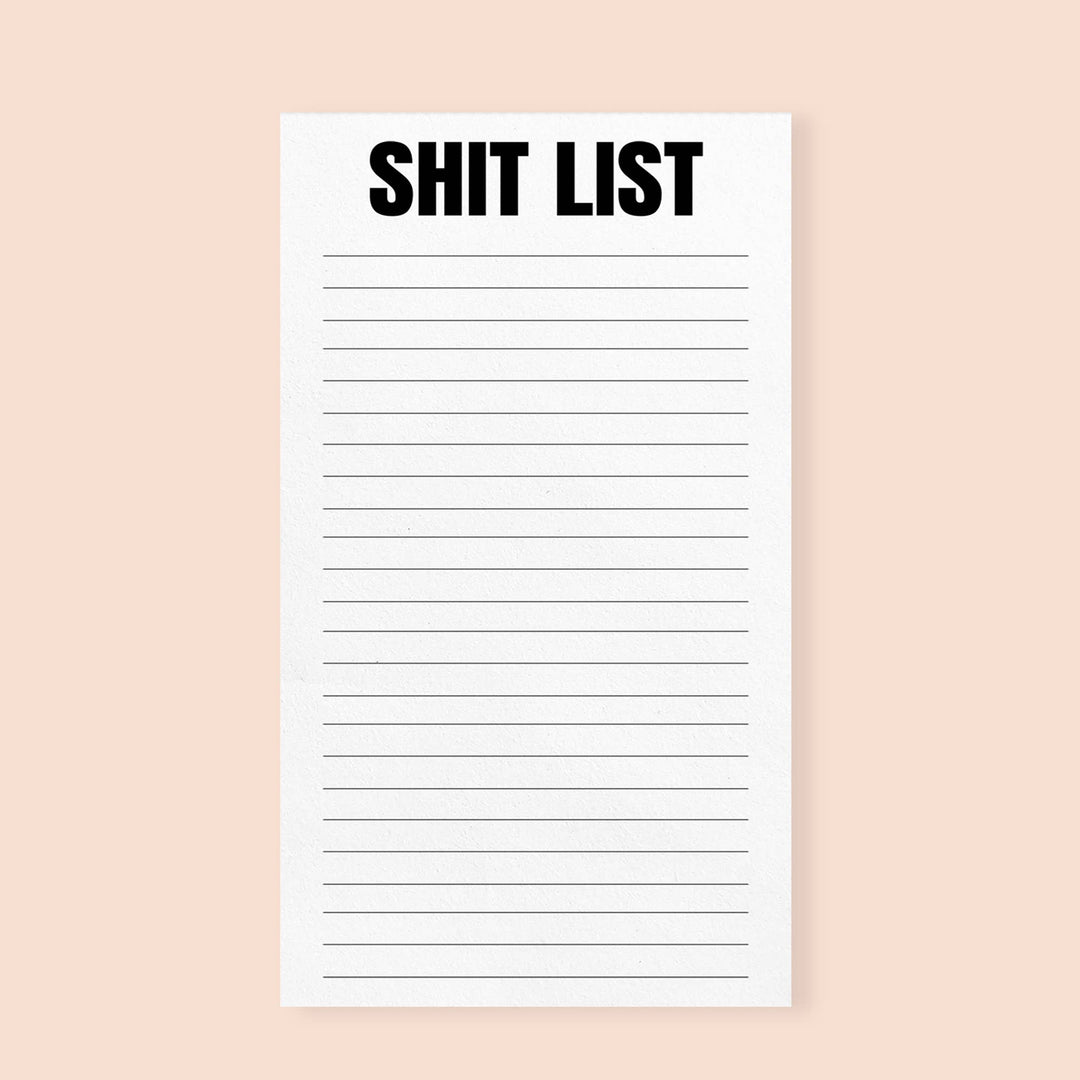 Funny Notepad Shit List Notepad