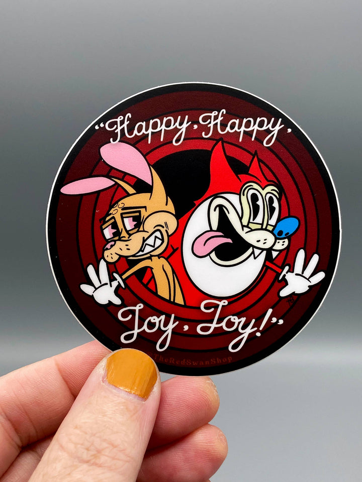 Vinyl Decal - Ren and Stimpy - Rubber Hose Style