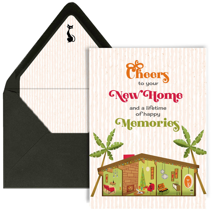 Home and Memories Mid Century Modern Greeting Card