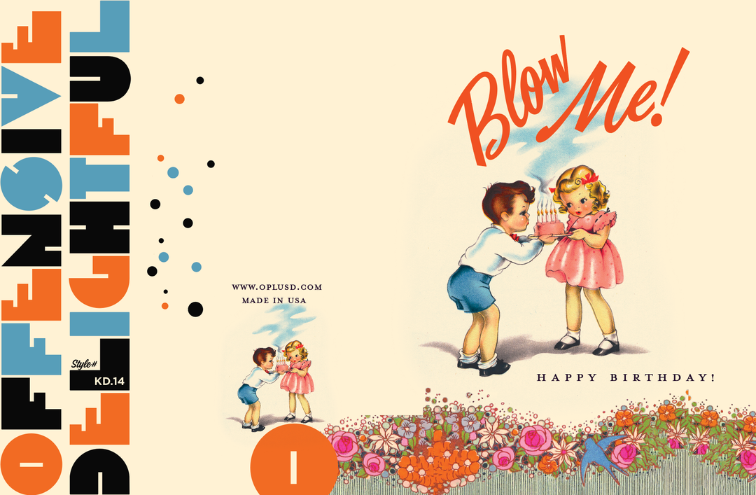 BLOW ME! birthday card