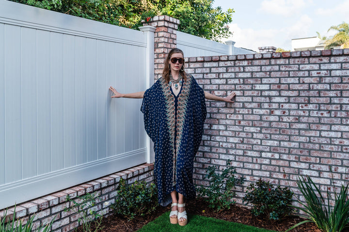 Kinsley Paisley Border Caftan