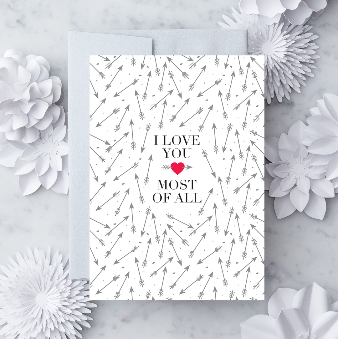 LV07 - "I Love You Most of All” Greeting Card.