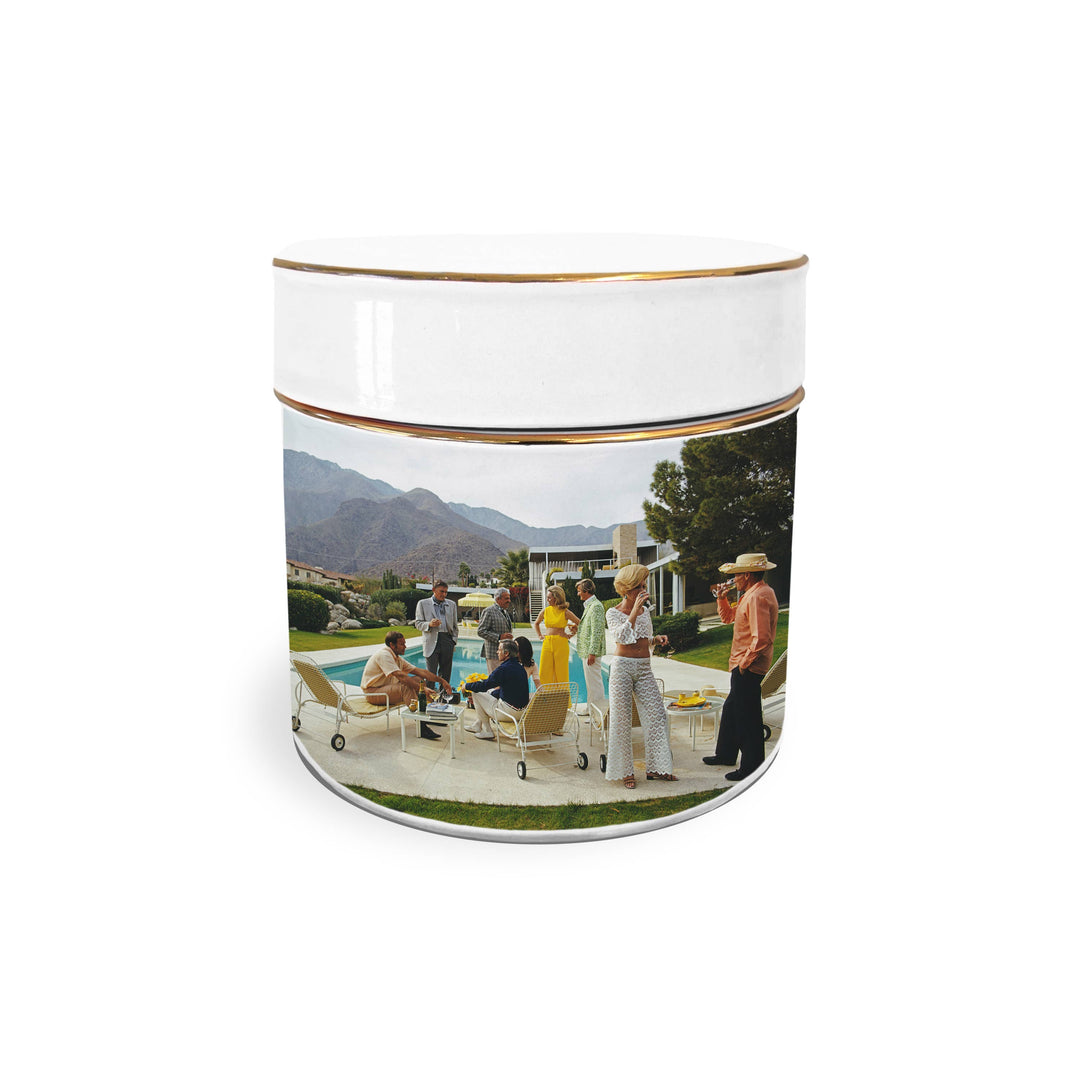 Ceramic Jar- Poolside Chic