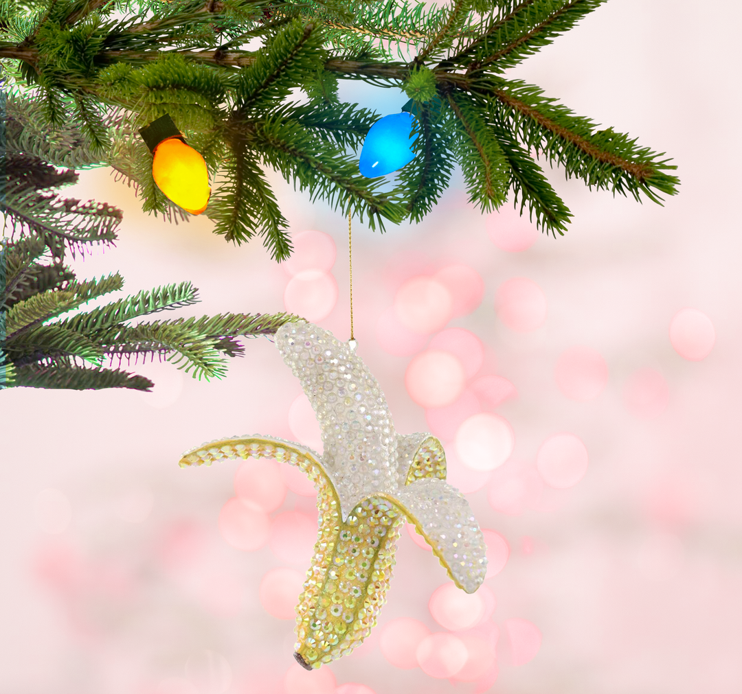 Rhinestone Banana Ornament