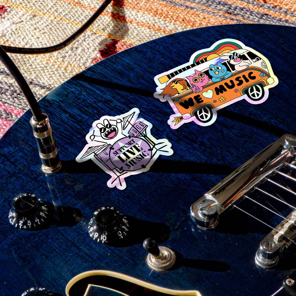 We <3 Music Tour Van - Die-Cut Sticker (Back to School)