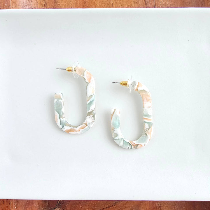 Jenna Hoops - Creamsicle Mint