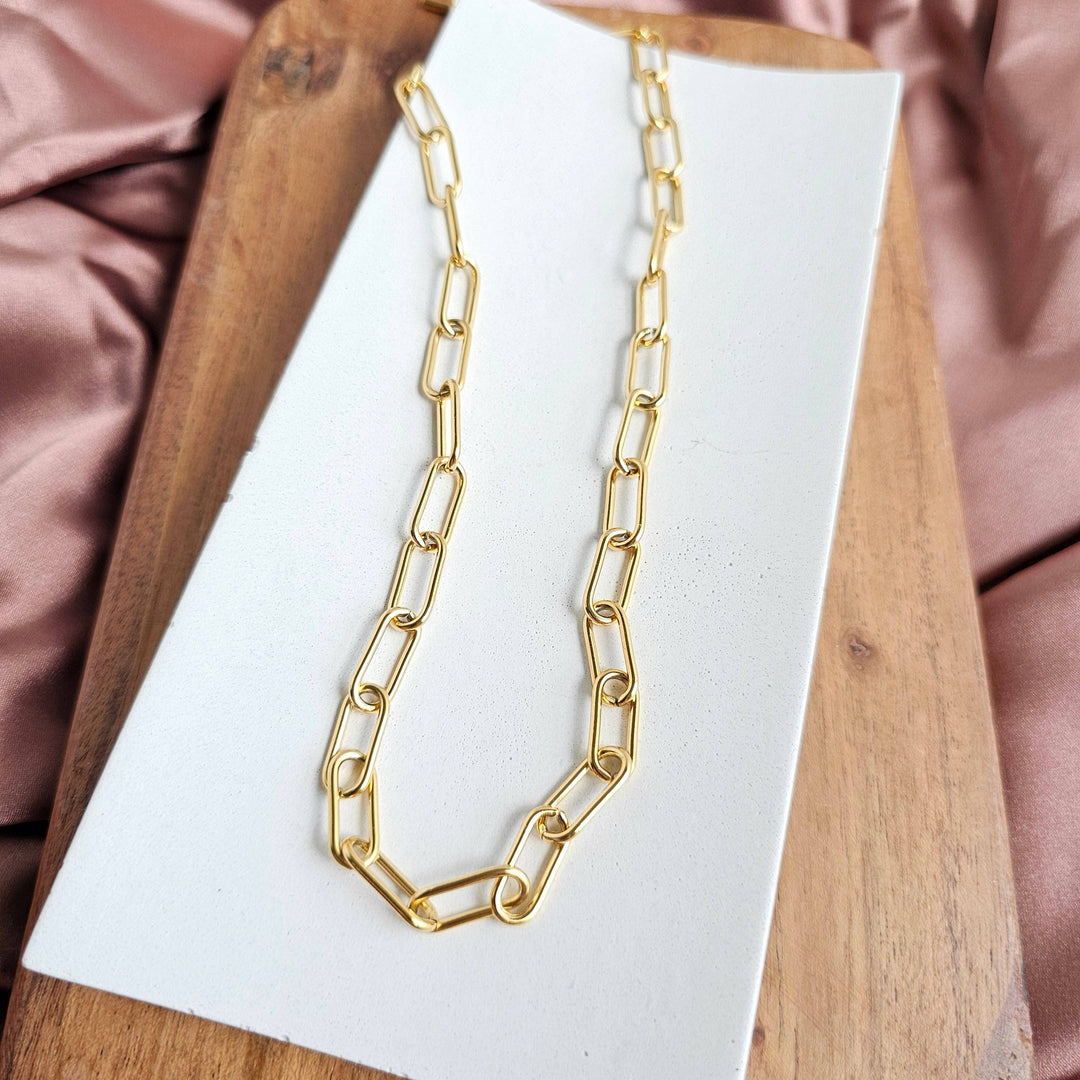 Luxe Chunky Paper Clip Chain - 18" - Gold