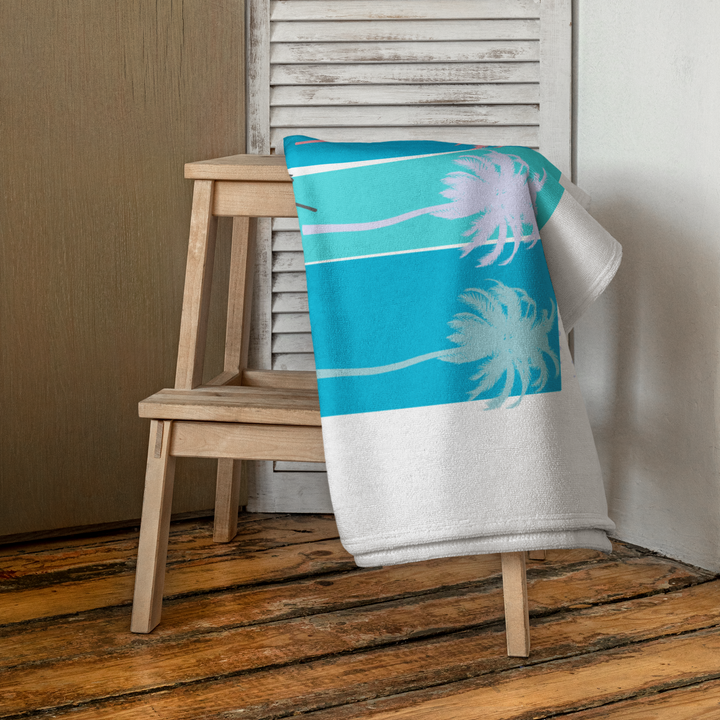 Palm Springs Colorful Palm Trees Beach Towel