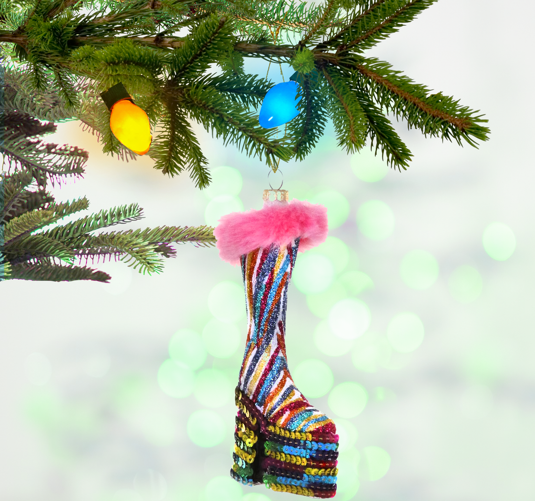 Platform Disco Boot Ornament