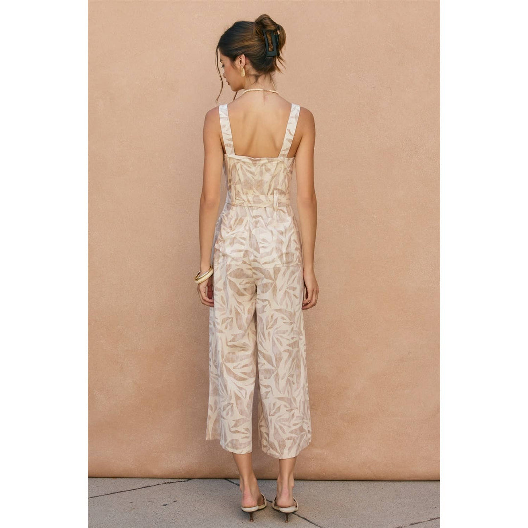 Driftwood Dreams Straight Neck Cropped Jumpsuit