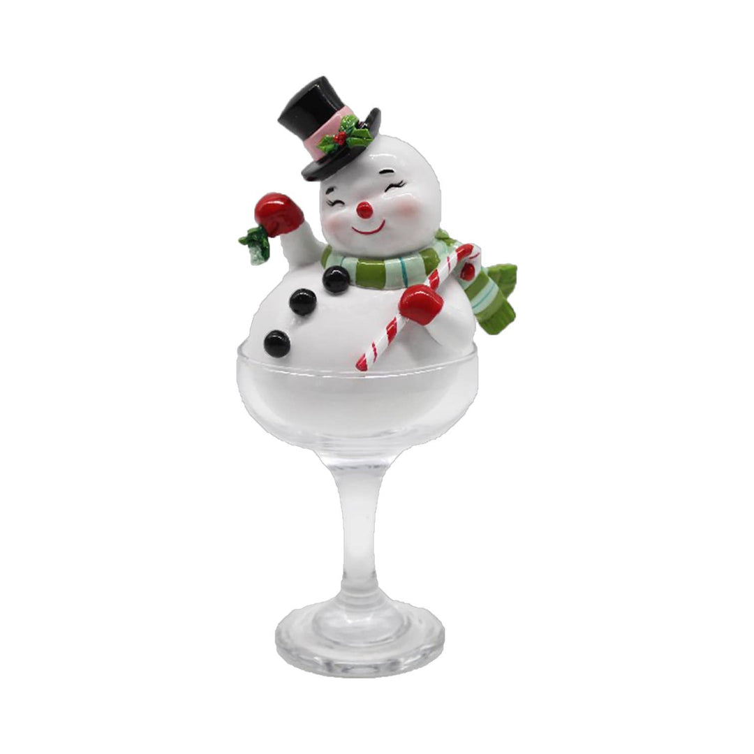 Snowman in Martini Glass