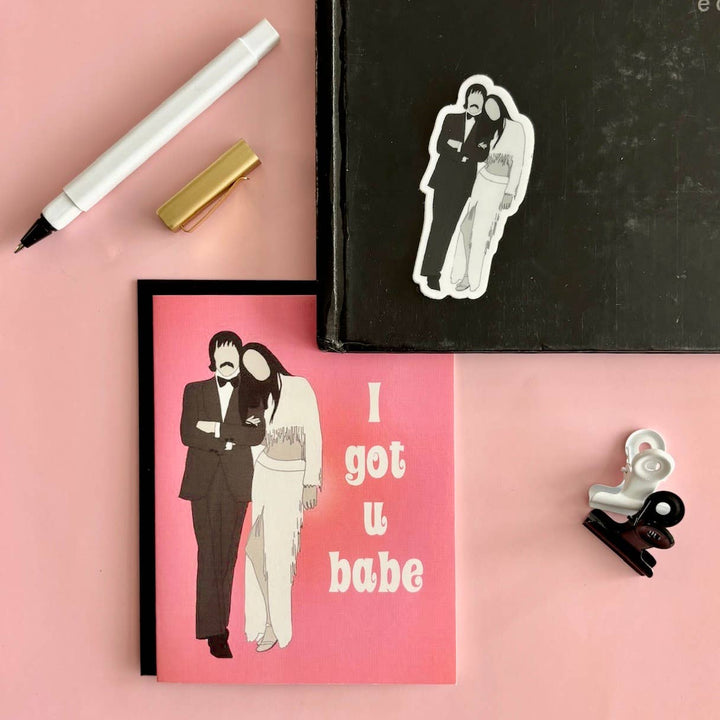 I Got You Babe Sonny & Cher Inspired Pop Icon Love Card